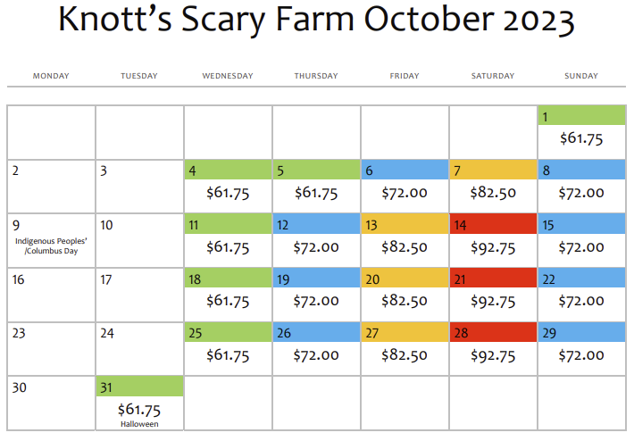 Knotts Scary Farm October 2023