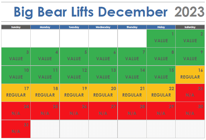 ITT Discount Big Bear/Snow Summit Lift Tickets December 2023